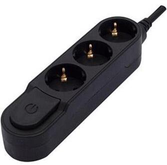 Enzo Chacon Design TCD RA 3V 3m met schakelaar zwart - 6872760