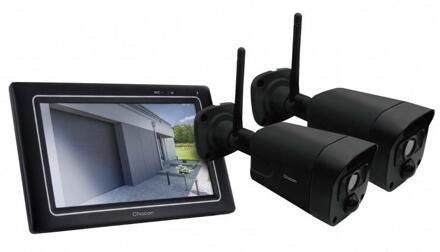 Enzo Chacon Draadloze bewakingsset met display + 2 Wifi outdoor camera`s - 7900025