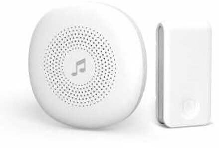 Enzo Chacon Draadloze deurbel set 100m plug-in batterijloos wit - 8415111