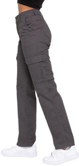 Enzo | Dames Cargo Jeans Grijs