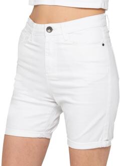 Enzo | Dames Chino Korte Broek Skinny Fit Wit - EU 42 / UK 14