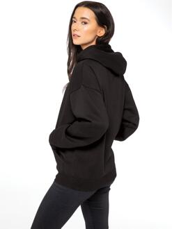 Enzo Dames Oversized Essentiële Hoodie Zwart