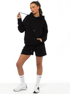 Enzo Dames Oversized Hoodie Tracksuit Met Korte Broek Zwart - L