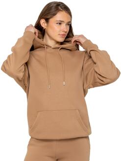 Enzo | Dames Oversized Pullover Hoodie Camel