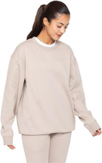 Enzo | Dames Oversized Sweatshirt - Havermout Beige - L