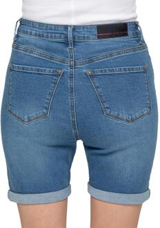Enzo | Dames Skinny Denim Shorts - maat Blauw