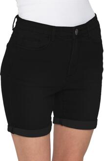 Enzo | Dames Skinny Denim Shorts Zwart