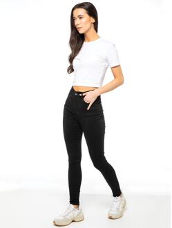 Enzo Dames Skinny Stretch Jeans Zwart