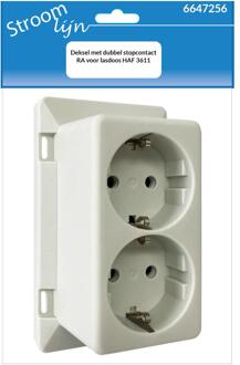 Enzo Deksel met dubbel stopcontact RA voor lasdoos HAF 3611 - 6647256