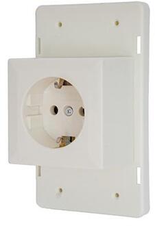 Enzo Deksel met stopcontact RA | voor lasdoos creme POWER - 4047809