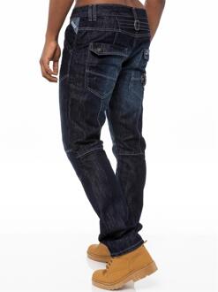 Enzo Denim Jeans Rechte Pijp Heren - Donkerblauw - 34W/34L