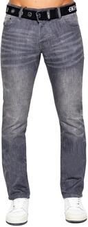 Enzo Denim Rechte Jeans Heren - Grijs - 34W/30L