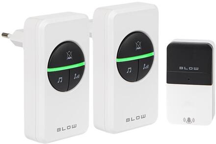 Enzo Draadloze deurbel set | 100m | 2x plug-in batterijloos | 1 zender + 2 ontvangers - 8415220