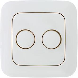 Enzo EcoDim Afdekraam Busch Jaeger WIT voor DUO LED dimmer 4355420 - 4355438