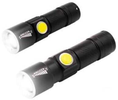 Enzo EDM LED zaklamp zoom 1W aluminium oplaadbaar - 5710020