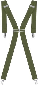 Enzo Elastische bretels voor heren | Enzo Accessoires Groen - One Size