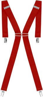 Enzo Elastische bretels voor heren | Enzo Accessoires Rood - One Size