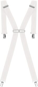 Enzo Elastische bretels voor heren | Enzo Accessoires Wit - One Size