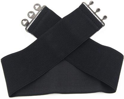 Enzo Elastische Riem voor Vrouwen Zwart - S