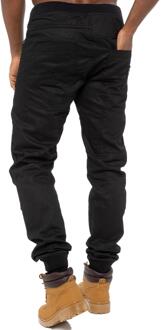 Enzo Enzo| Heren Denim Jogger Jeans - Zwart - 42W/32L