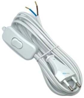 Enzo Eurosnoer 2x0,75 schakelaar wit 2 meter