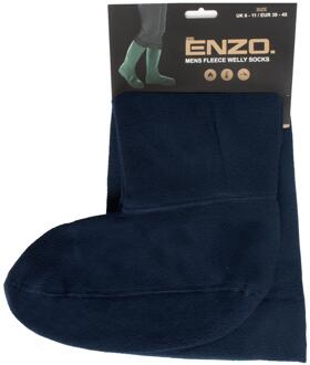 Enzo | Fleece Welly Sokken voor heren - maat EU 39 - 45 Navy