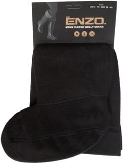 Enzo | Fleece Welly Sokken voor heren Zwart - EU 39 - 45