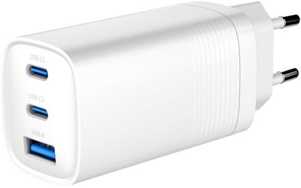 Enzo Gembird USB + 2x USB-C snellader | 65W | wit - 9540153
