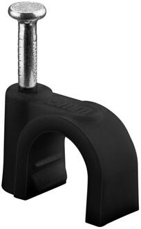 Enzo Goobay Kabelclip 8mm rond zwart box(100) - 4113233