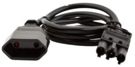 Enzo GST18© compatible verloopsnoer 90cm naar contra euro stekker - 6161250