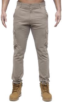 Enzo | Heren Cargo Broek - Beige - 36W/30L
