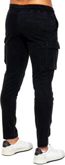 Enzo | Heren Cargo Broek Zwart