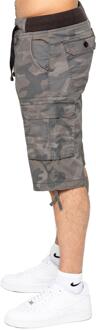 Enzo heren Cargo Combat Camo korte broek Grijs - 36 (Taille)