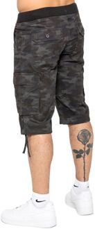 Enzo heren Cargo Combat Camo korte broek Kaki - 32 (Taille)