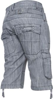 Enzo Heren Cargo Combat Denim Short Grijs - 34 (Taille)