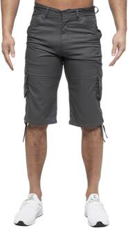Enzo | Heren Cargo Combat Shorts Grijs