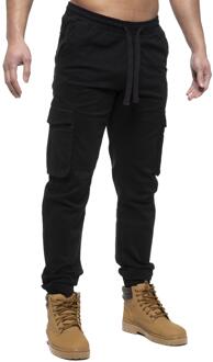 Enzo | Heren Cargo Jogger Jeans - Zwart