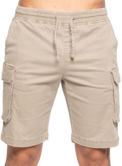 Enzo | Heren Cargo Korte Broek - Beige - 2XL