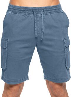 Enzo | Heren Cargo Korte Broek Blauw - L