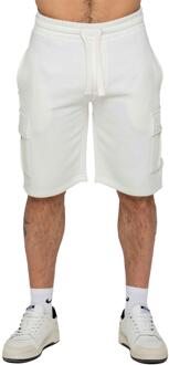 Enzo | Heren Cargo Korte Broek Wit