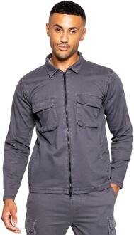 Enzo | Heren Cargo Overshirt Jas - maat Grijs