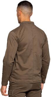 Enzo | Heren cargo-overshirtjack Bruin - XL