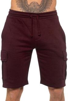 Enzo | Heren Cargo Shorts Bessenrood - XL