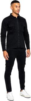 Enzo | Heren Cargo Tracksuit Set - Zwart - L