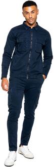 Enzo | Heren Cargo Trainingspak Set - Navy - XL