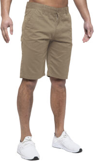 Enzo | Heren Chino Korte Broek In Beige - maat