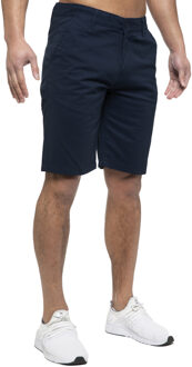 Enzo | Heren Chino Korte Broek In Navy - 38 (Taille)