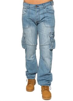 Enzo | heren Combat Denim jeans - Lichtblauw - 34W/32L