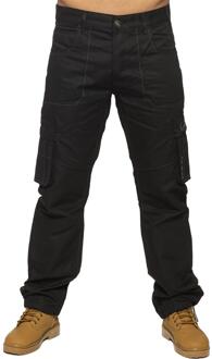 Enzo | Heren Combat Denim Jeans - Zwart - 36W/34L