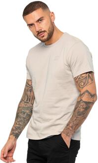 Enzo | Heren Crew Hals T-shirt Beige - 2XL